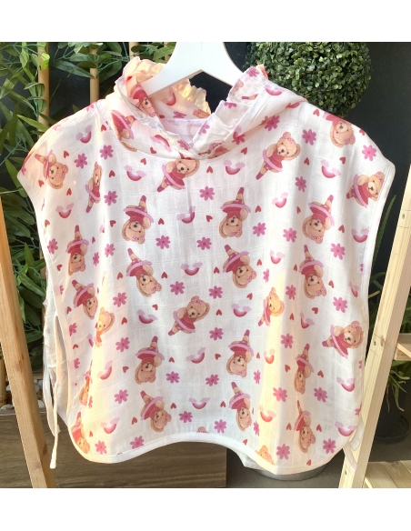 Organik bambu müslin panço