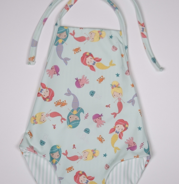 Mermaid kız bebek mayo