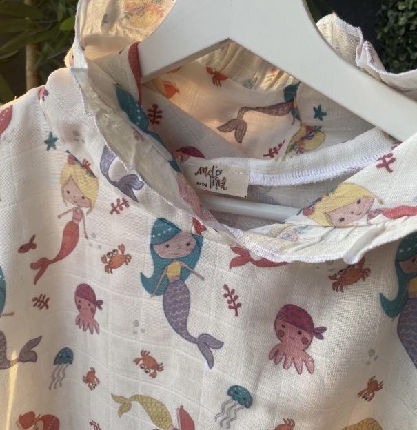 Organik bambu müslin panço